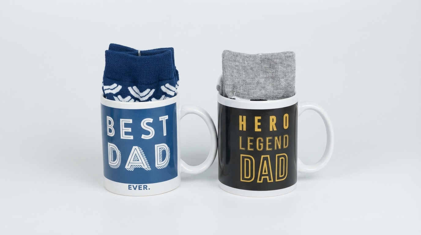 Set Corporativo Premium: Taza de Cerámica y Calcetines Personalizados